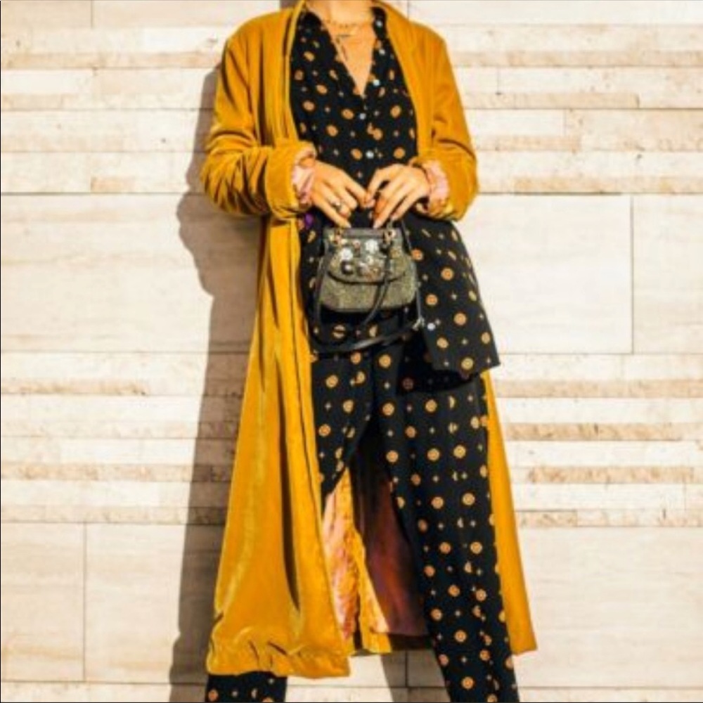 Free people black orange comfy chic lounge pants - Picture 2 of 2